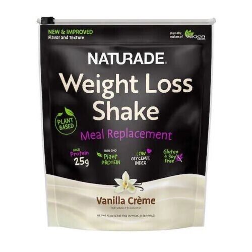 Naturade pflanzlicher Gewichtsverlust proteinreicher Shake, Vanillecreme, 2,5 Pfund - Bild 1 von 2