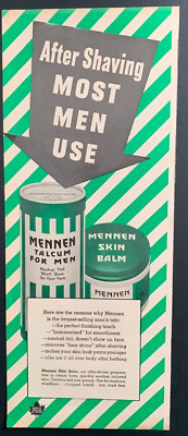 1944 Mennen Skin Balm Talcum Print Ad 13'' x 5''