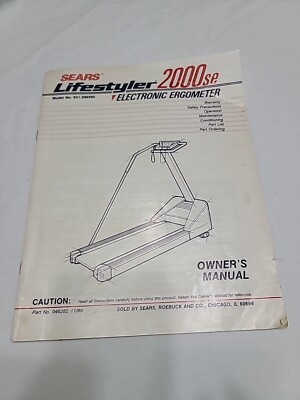 Owners Manual Sears Lifestyler 2000se Electronic Ergometer