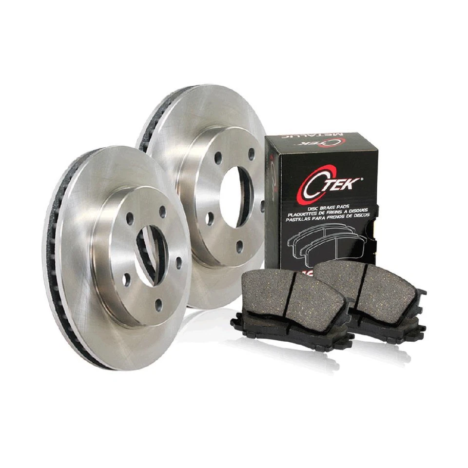 Rotores de disco de freno trasero centrados + pastillas de freno metálicas 3 piezas para Ford Freestyle Foto 4 de 4