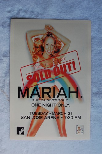 Mariah Carey Tour Poster 2000 The Rainbow Tour