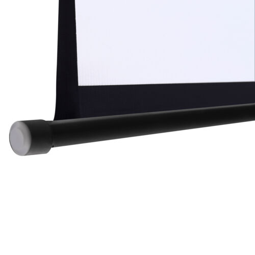 Black Frame Retractable Manual Projector Screen 4:3 Wall Mounte Cinema Pull Down - Picture 3 of 21