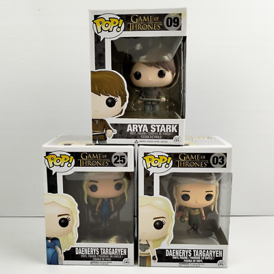 Game of Thrones Funko Pop Bundle 03 25 Daenerys 09 Arya Stark w