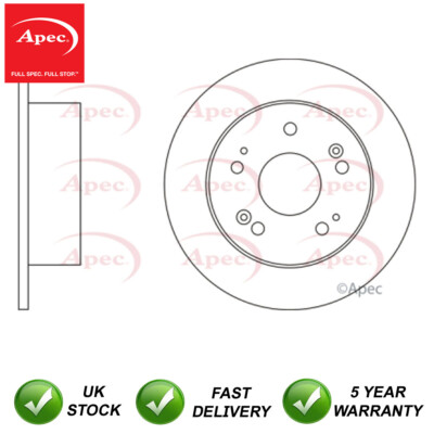 1x Brake Disc Rear Apec Fits Honda Integra 2002-2007 2.0 42510S6MJ50