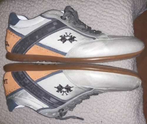 LA MARTINA LOTE 81 Damen Schuhe Sneaker Leder Beige Braun Italy Gr 