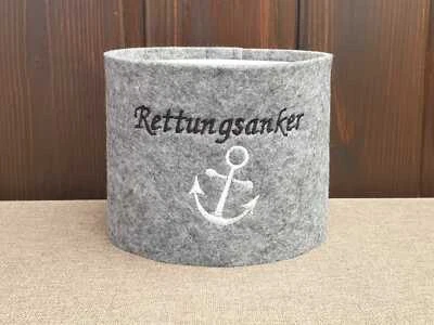 #901 Banderole »Rettungsanker« Toilettenpapier Klopapier Klorollen Filz - Bild 1 von 4