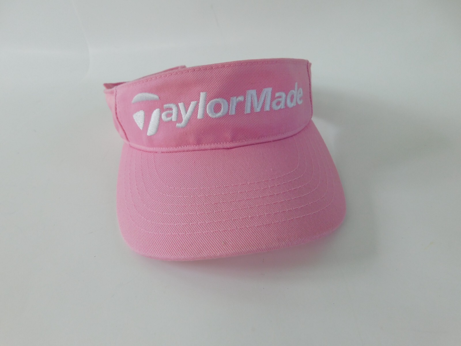 Womens Taylormade Golf Visor Pink White Embroidery Strapback Outdoors