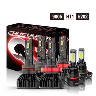 2011 dodge charger fog light bulb size For Dodge Charger 2011-2014 - 6x 6000K LED Headlights Fog Light Bulbs Combo