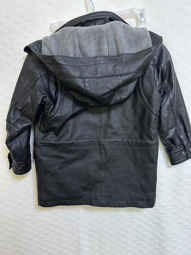 Wilsons Leather Kids Black Lether Jacket Lined Zipper Small - Picture 10 of 16
