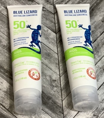2 Blue Lizard Australian Sunscreen SPF 50+ For Kids 3 oz Tube  Exp 02/2026