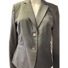 Calvin Klein Women's Gray Blazer 2 pocket closure Size 4 SKU 4142