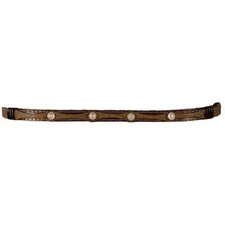 New Adjustable Two-tone BROWN LEATHER HATBAND w 4 Silver conchos for cowboy hat