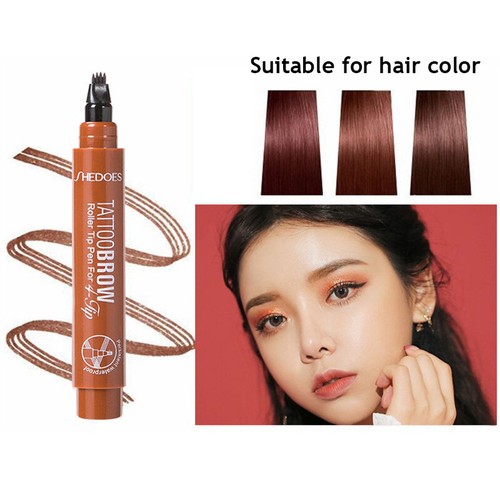 Microblading Tattoo Eyebrow Ink Pen Long Lasting 3D Fork Waterproof Pencil Brow - Picture 7 of 16