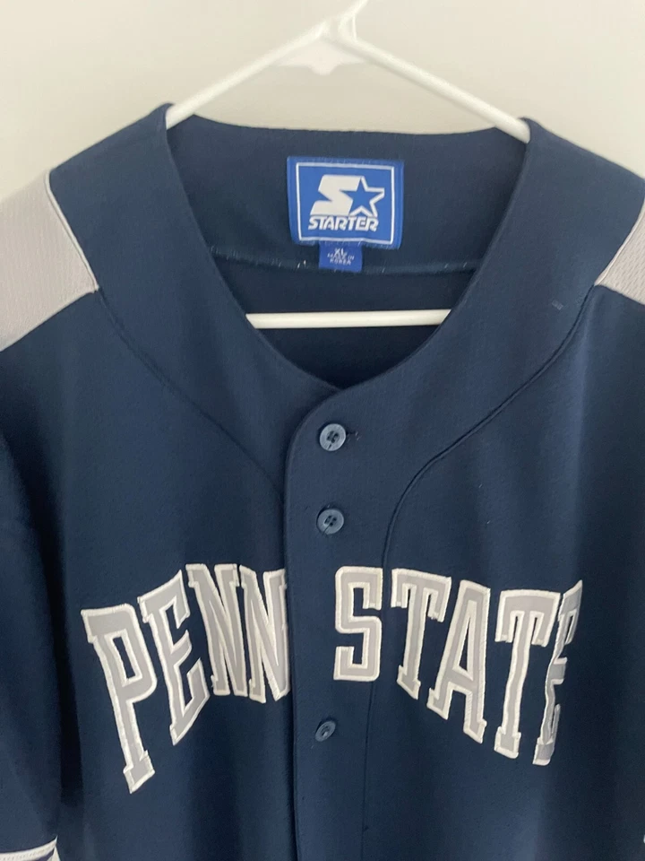 Vintage 90s Starter Penn State Nittany Lions Button Up Baseball Jersey - Mens XL - Image 4 of 4