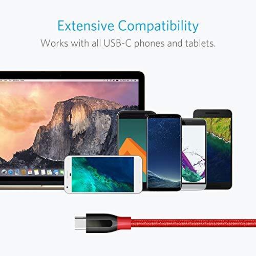 Anker USB C, PowerLine+ USB-C to USB 3.0 cable (3ft/0.9m), A8168 - Red - Picture 5 of 5