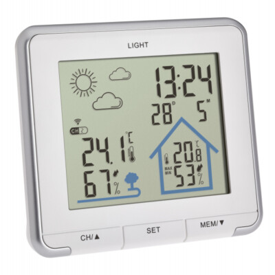 Funk Wetterstation LIFE Wettervorhersage Thermometer Barometer Hygrometer Uhr