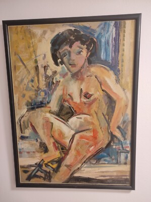 Martin Wollmer, Frauenakt, Ölgemälde, 95x75cm cm