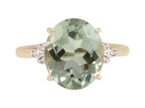Ring Green Amethyst Size Gemstone 14k Gold Jewelry Natural All Cut Enhanced