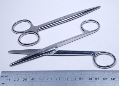 2x Integra Jarit #100-215 Mayo Scissors 5¾'' Stainless Steel Surgical