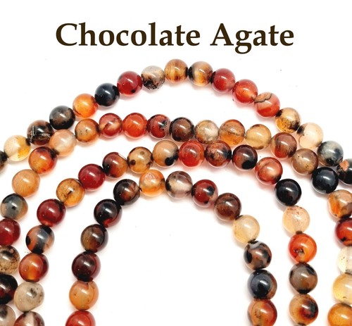 Semi Precious Gemstone Craft Beads Stones 4mm 6mm 8mm - Jade, Agate Dragon Vein - Picture 18 of 59