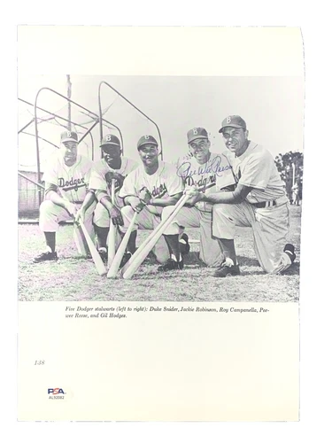 Pee Wee Reese Brooklyn Dodgers MLB Original Autographed Photos