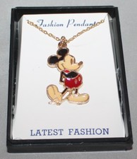 VINTAGE DISNEY MICKEY ENAMELED NECKLACE WALT DISNEY PROD 1.5"