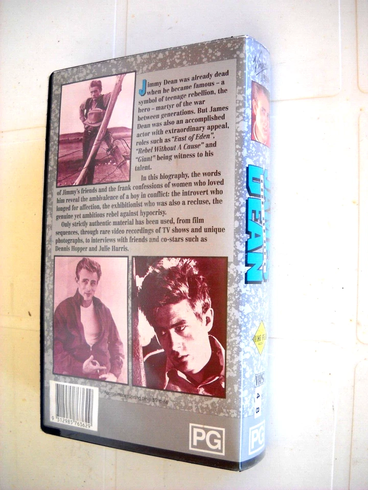 **FRAMED JAMES DEAN COLOUR PRINT 29cmx25cm & VIDEOTAPE JAMES DEAN THE REBEL** - Image 4 of 4