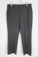 Talbots 10 Gray Wool Stretch Signature Straight Trousers Pants Lined Hemmed