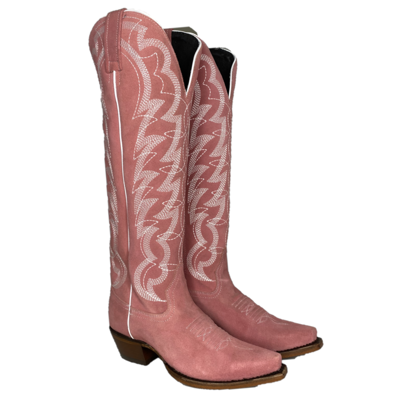 Liberty Black® Tennessee Whiskey Gamuza Rosa Snip Toe Boots