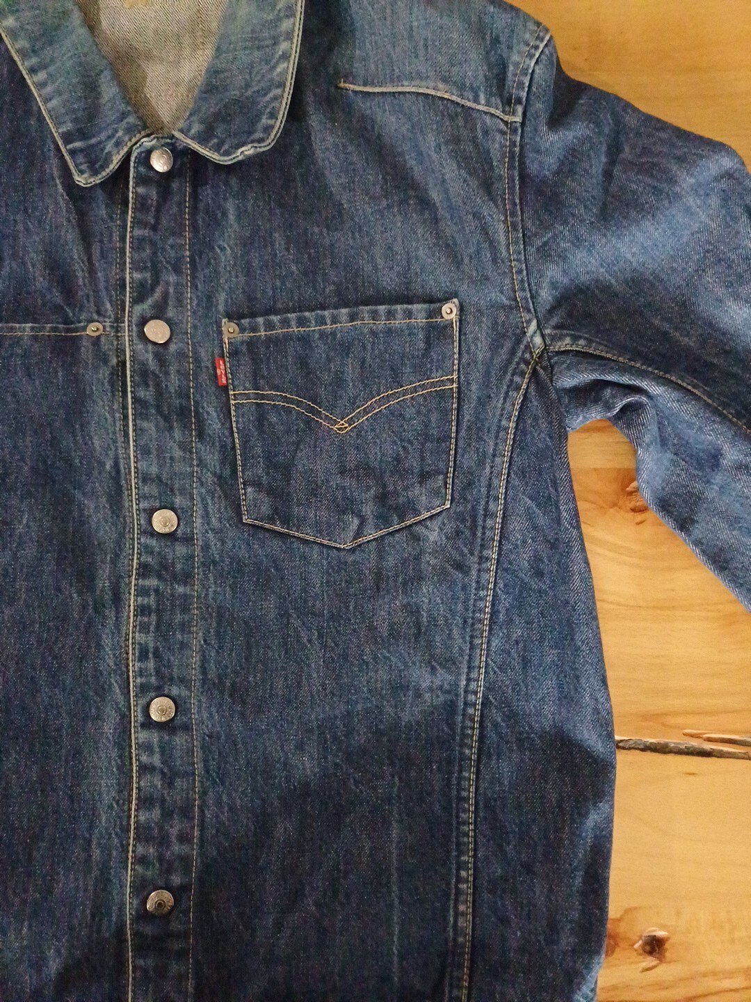 Levis Engineered Denim Jacket Large L MEDIUM BLUE… - image 4