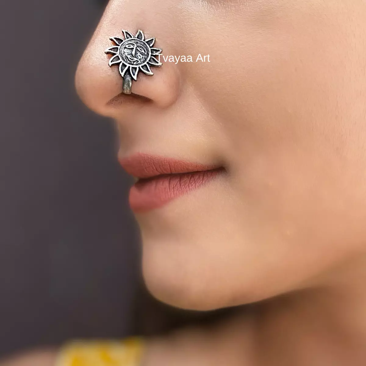 Buy VAMA Fashions German silver oxidised nose ring without piercing Press  On Combo Pack of Oxidized Nose Pin Stud Ring Small Size for Women & Girls  at Amazon.in