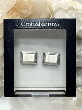 Croft & Barrow Cuff Link High Polish Silver T...