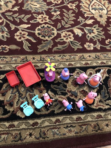 Peppa Pig Spielfiguren Konvolut Figuren Reifen Schaukelwagen - Bild 2 von 5