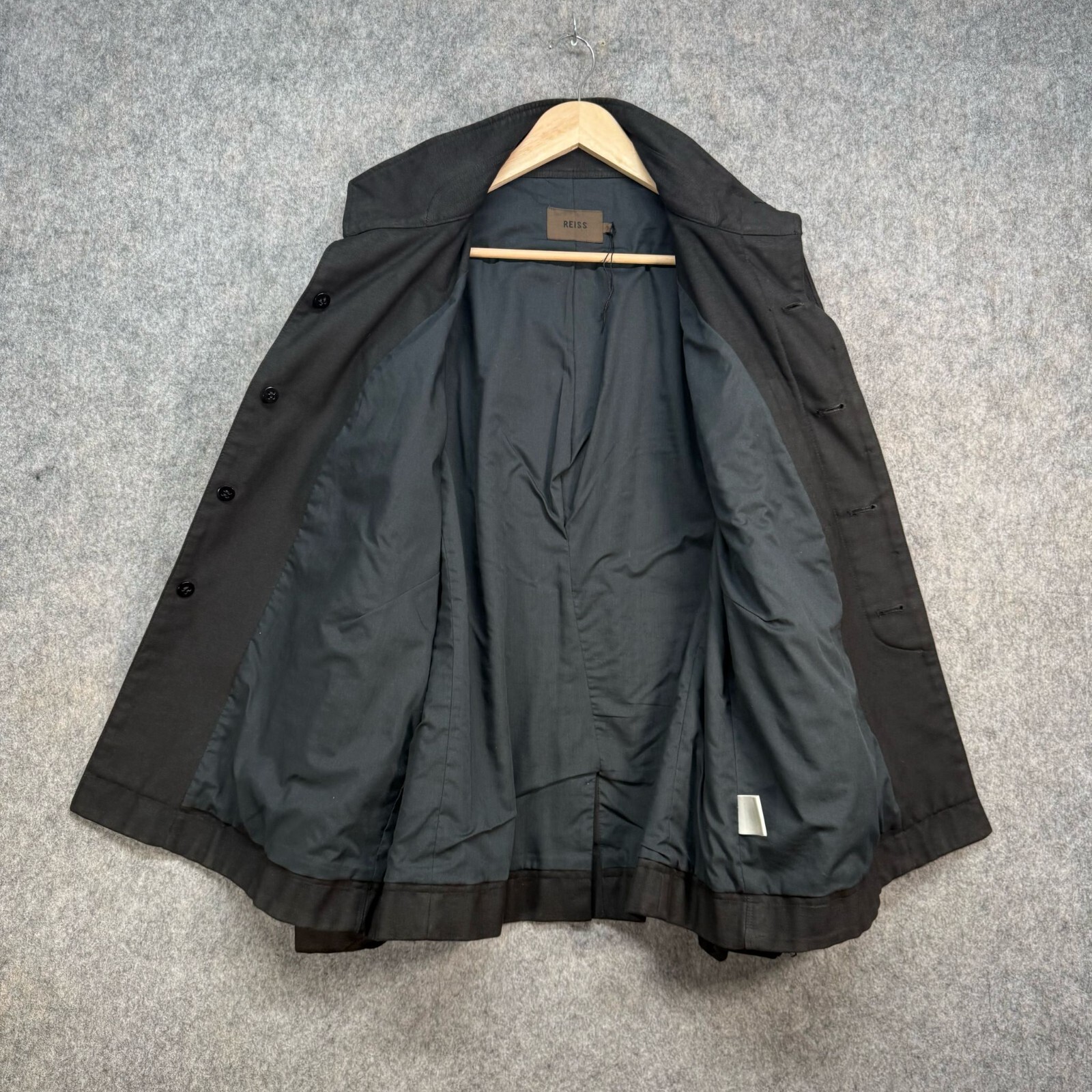 Reiss Jacket Mens Size UK Large Black Buttoned Ep… - image 5