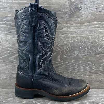 Ariat Bullhide Black Leather Cowboy Western Boots Ladies 5.5  display picture 3