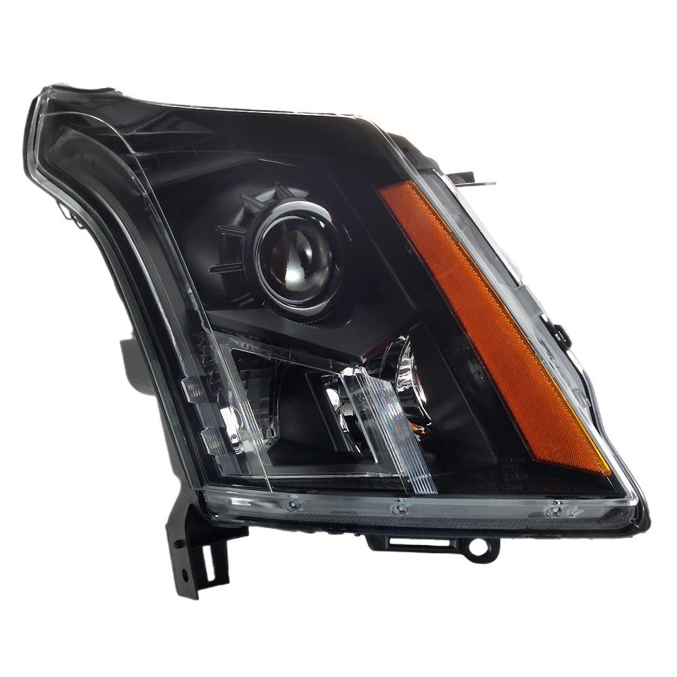 For 2010-2016 Cadillac SRX Halogen w/LED Projector Headlights Black Left+Right Foto 2 de 3