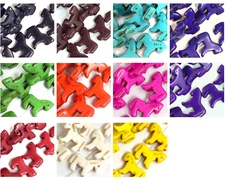 Howlite Zuni Style Horse Bead Magnesite Turquoise Loose Beads Horse Pendant 15"