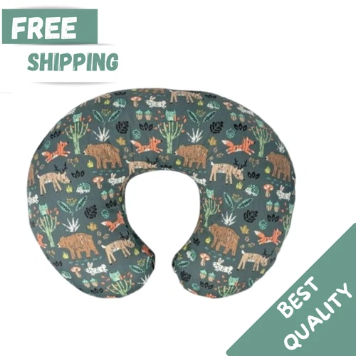 Boppy Original Nursing Pillow and Positioner, Green Forest Animals