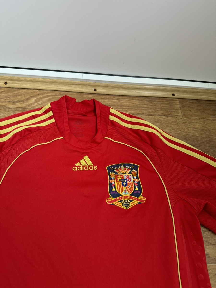 SPAIN 2008 2009 HOME FOOTBALL SHIRT SOCCER JERSEY ADIDAS 614178 sz