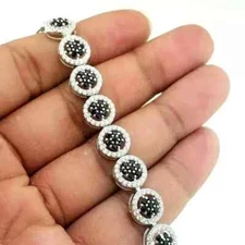 8.00Ct Round Cut Simulated Diamond  14K White Gold Plated Charm Tennis Bracelet