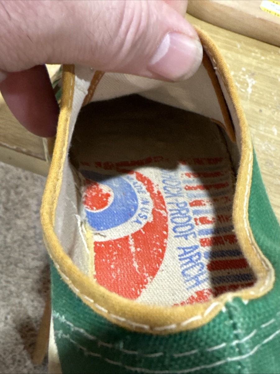 Vintage 1950s 60s Sneakers Made USA Size 5 1/2 Full Cushion