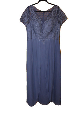 J.J.House Mother of Bride/Groom Stormy/Blue-Gray Gown - Size 18W NWT