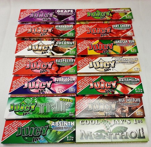 Scegli 12 JUICY JAY'S 1 1/4 confezioni 36 gusti tra cui scegliere con spedizione gratuita - Foto 2 di 4