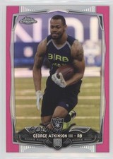 2014 Topps Chrome BCA Pink Refractor 377/399 George Atkinson III #148 2u3