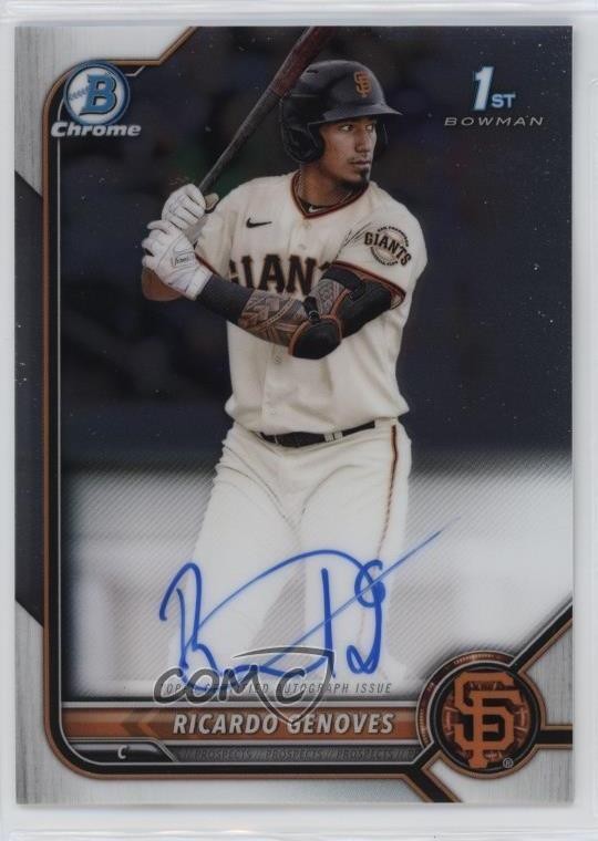 2022 Bowman Chrome Prospect Auto Ricardo Genoves #CPA-RGV Auto 11s8