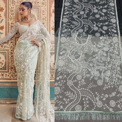 Saree Party Indian Wear Sari Designer Bollywood Blouse Wedding Ethnic Pakistani