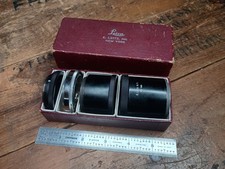 Leitz Leica set of 4 threaded extension tubes. 7, 15, 30, 45mm In Original Box