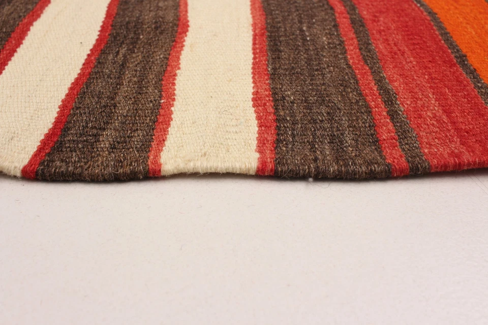 Alfombra oriental tradicional vintage tejida a mano alfombra de lana Kilim de 5'7" x 10'1" Foto 3 de 4