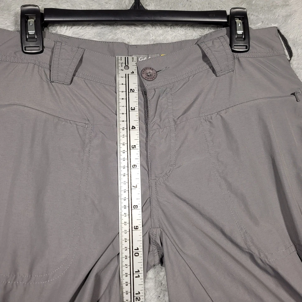 Pantalones de senderismo convertibles con cremallera para mujer Cabelas UPF 50 gris talla 8/32 *mancha Foto 3 de 4