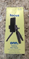 Onn Focus Tabletop Mini Tripod Smartphone Cradle GoPro Mount Adjustable 5.5"